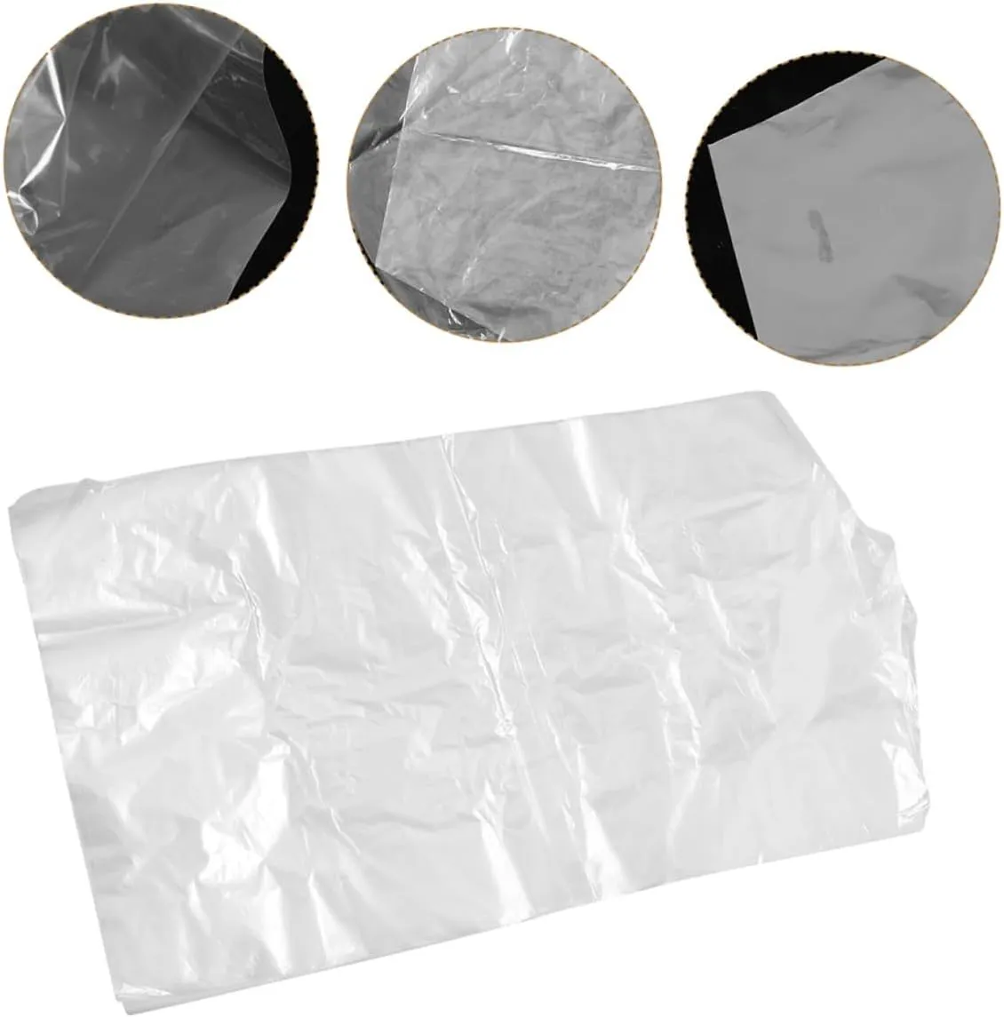 Wakauto 40pcs Hanging Garment Bags for Closet Storage Light Plastic Suit Covers for Hanging Clothes Storage Bag