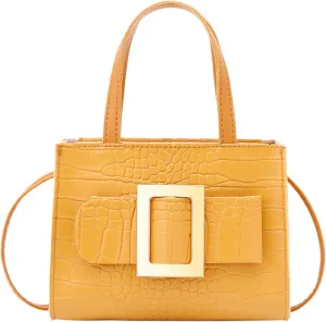 Waterproof Shoulder Bags for Women Cute Hobo Tote Handbags Mini Clutch Purses with Zipper Closure Messenger Bag(Yellow)