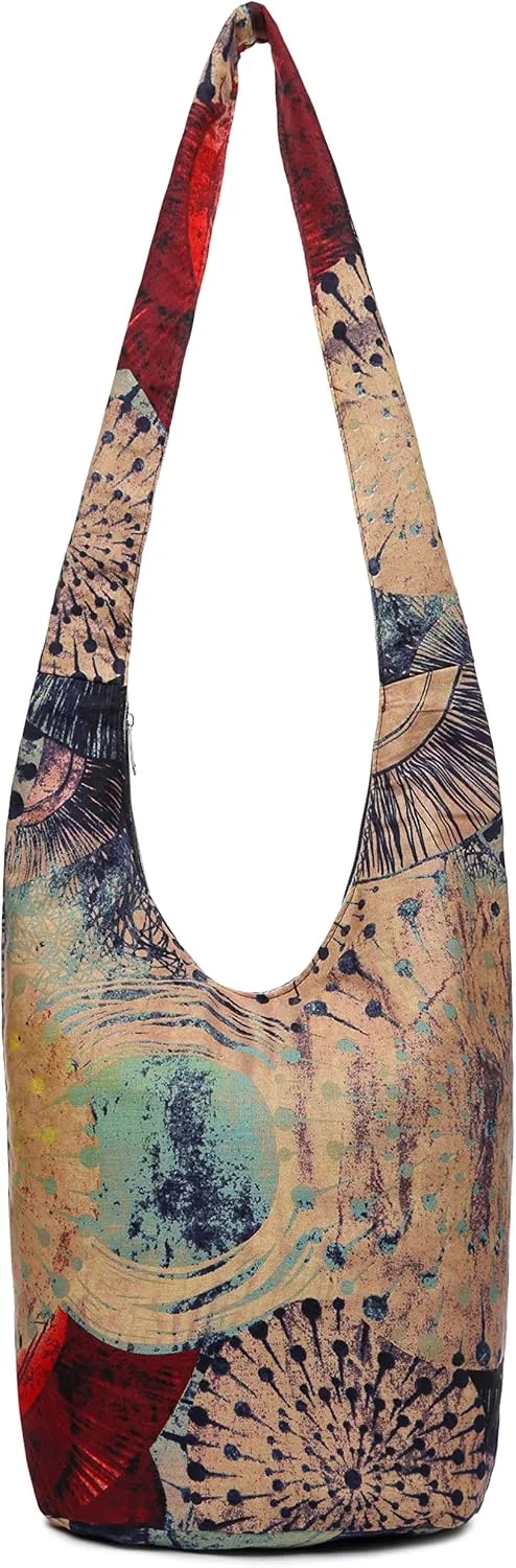 Women Shoulder Handbags Fashion canvas Hippie Crossbody Bags Bohemian Animal Prints Hobo Bags