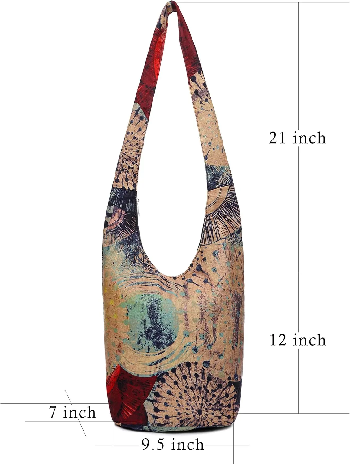 Women Shoulder Handbags Fashion canvas Hippie Crossbody Bags Bohemian Animal Prints Hobo Bags