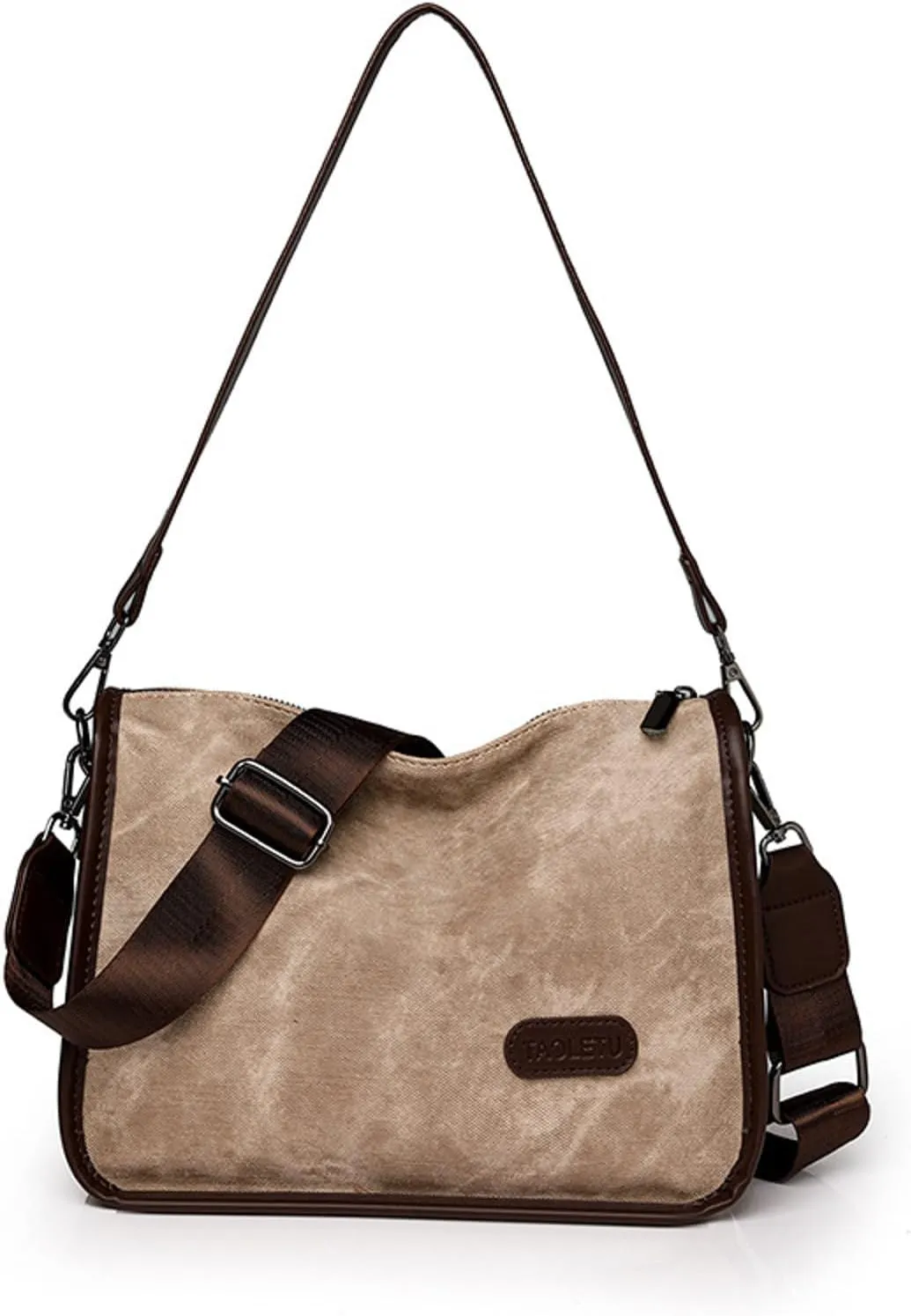 Women's Anti Theft Shoulder Bags Cute Hobo Tote Handbags Mini Clutch Purses with Zipper Closure Clear Fanny Pack(Khaki)