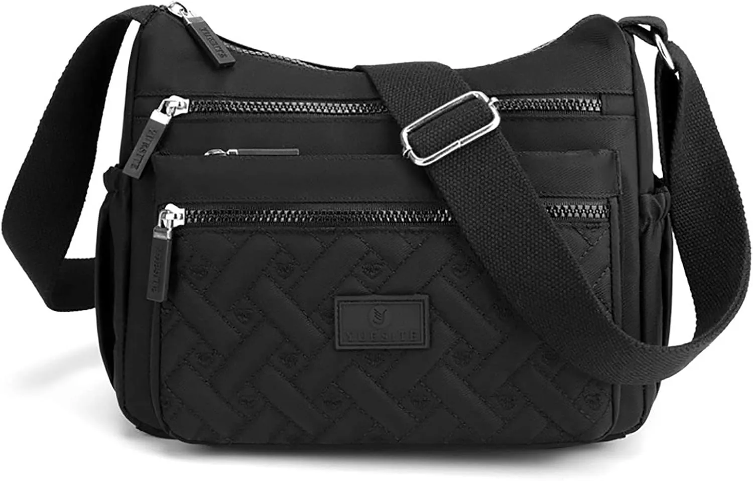 Women's Anti Theft Shoulder Bags Lightweight Quilted Leather Handbags for Women Beach Bag Water Proof Sandproof(Black)