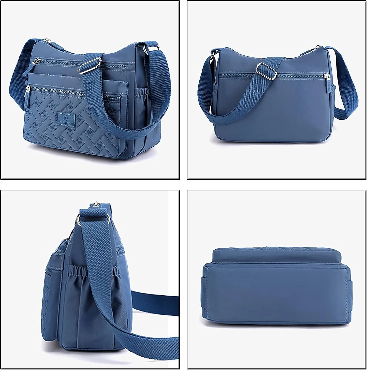 Women's Anti Theft Shoulder Bags Lightweight Quilted Leather Handbags for Women Beach Bag Water Proof Sandproof(Blue)