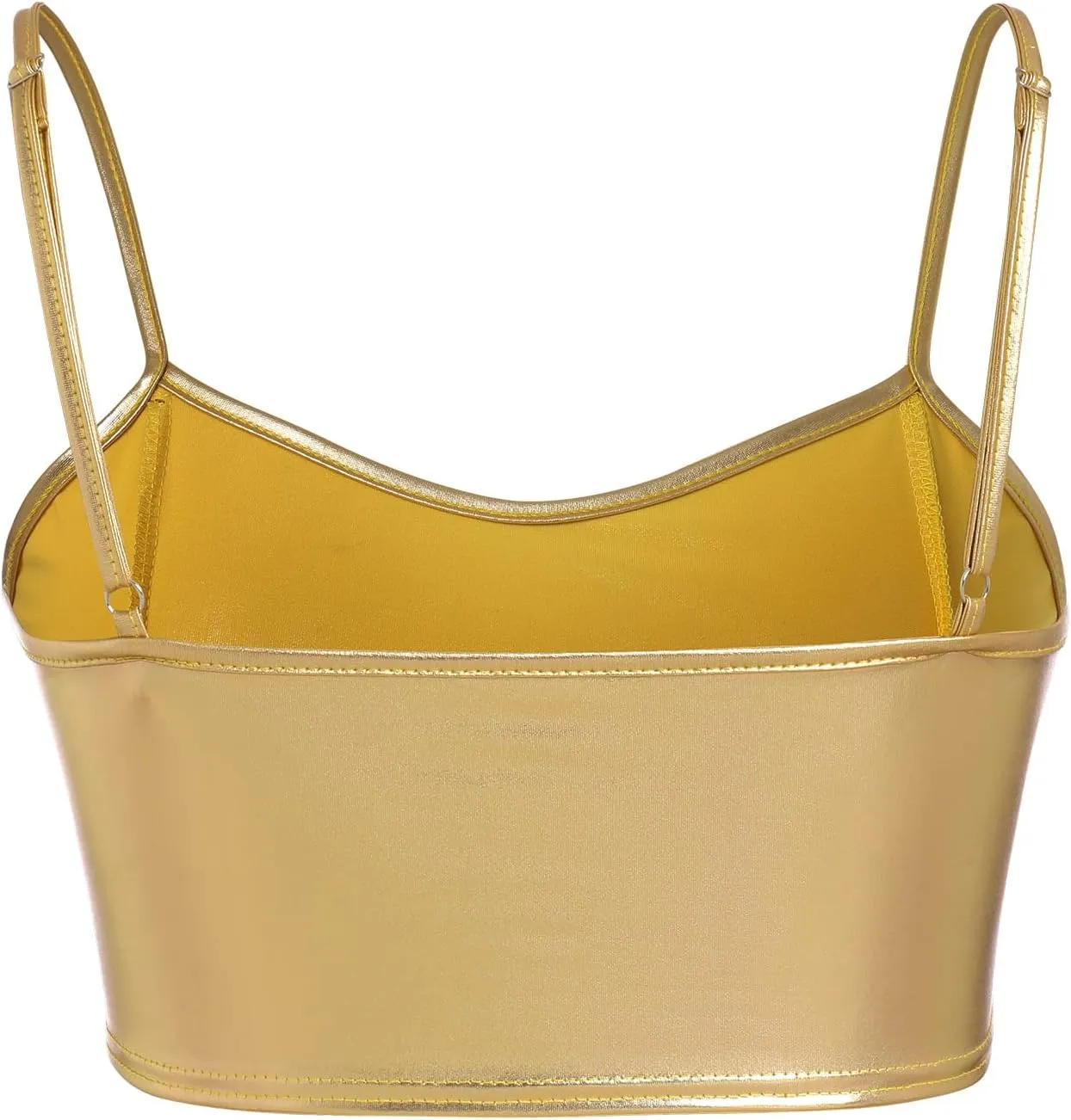 Womens Holographic Metallic Shiny Off Shoulder Crop Top Bustier Tube Top Blouse Rave Causal Strapless Basic Sexy Vest