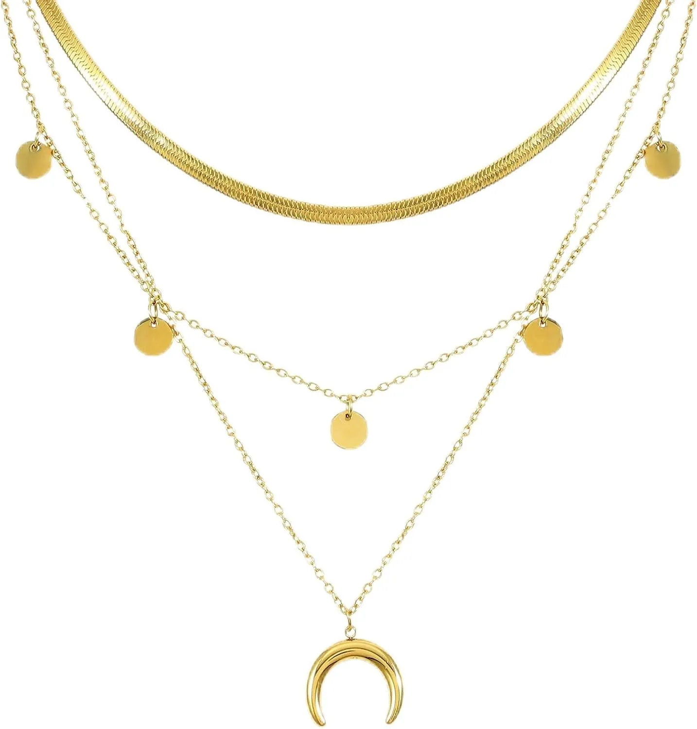 Womens Layered Zirconia Cross Necklace for Women Gold Dainty Necklace Cute Tiny Cross Pendant Choker