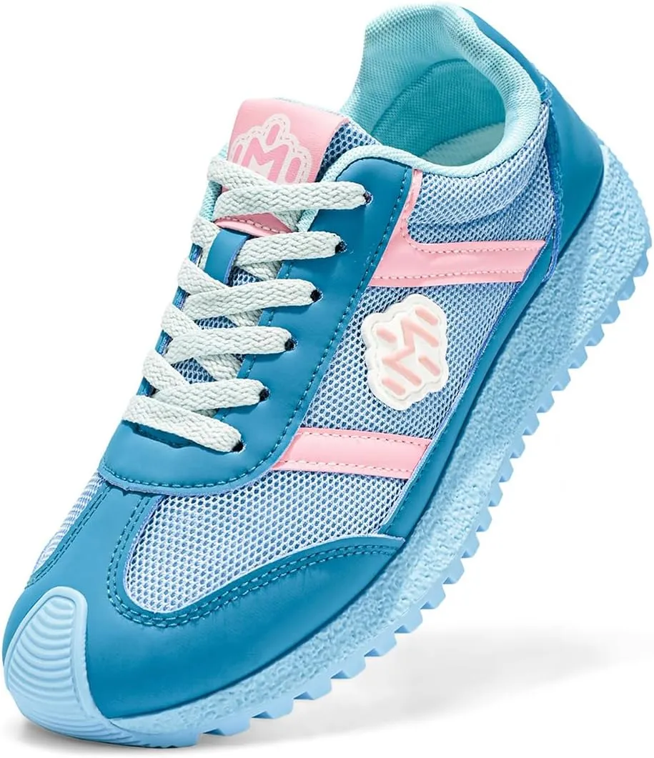 Women's Retro Running Sneakers - Lightweight Breathable Mesh Casual Shoes, Cute Vintage Style, Comfortable Walking Shoes