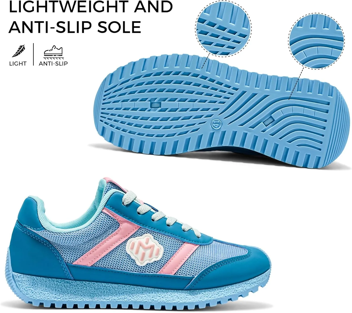 Women's Retro Running Sneakers - Lightweight Breathable Mesh Casual Shoes, Cute Vintage Style, Comfortable Walking Shoes