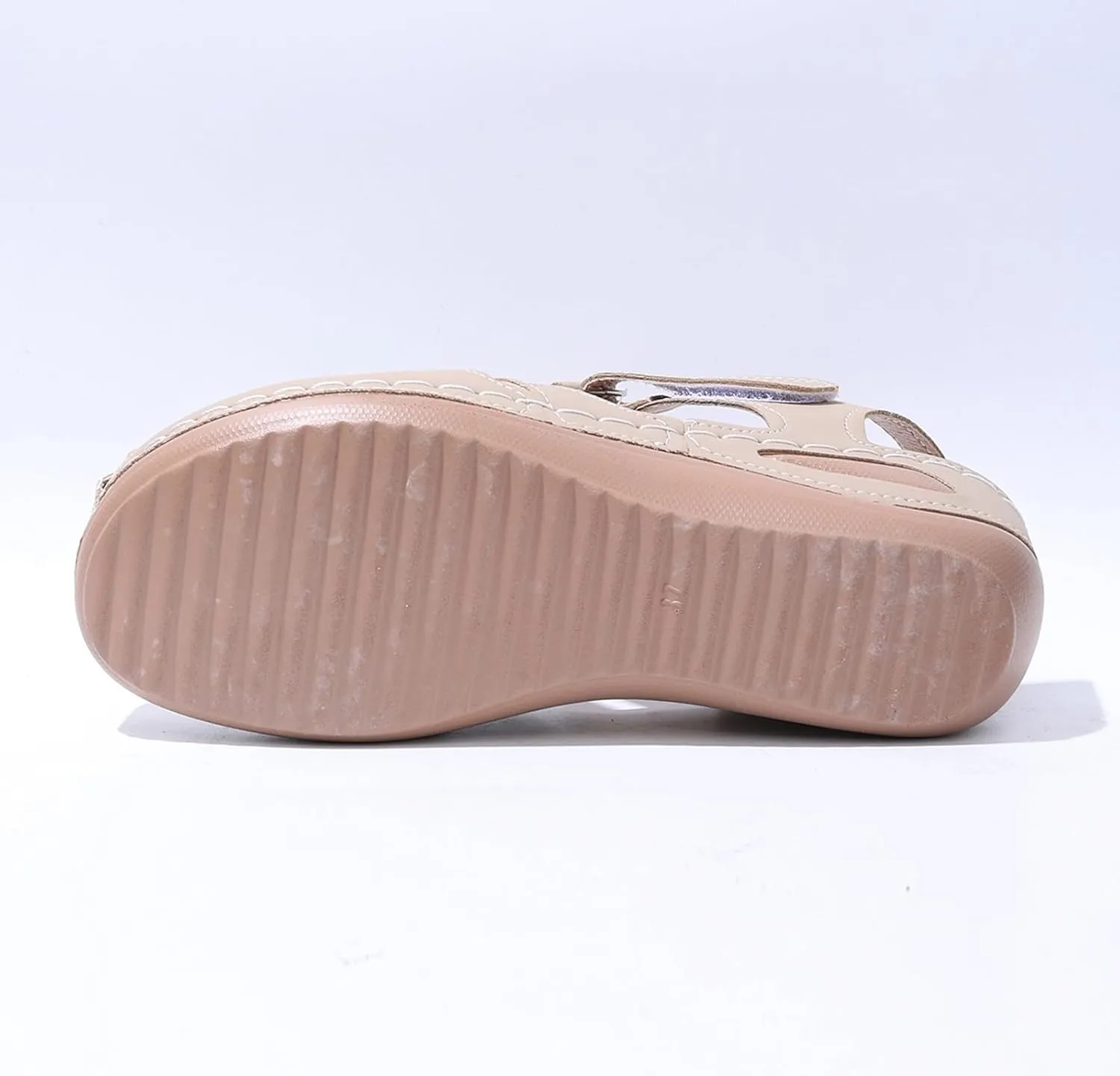 Womens Summer Sandals Casual Bohemia Gladiator Closed Toe Wedge Shoes Comfort Ankle Strap Slip On Platform Orthopedic Sandals with Arch Support