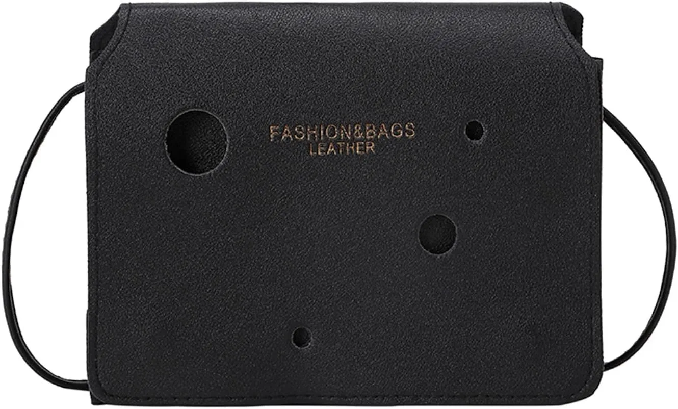 Women's Trendy Purses Vegan Leather Hobo Handbags Fabric Nylon Multi Pocket Crossbody Bags Summer Mini Gym Bag(Black)